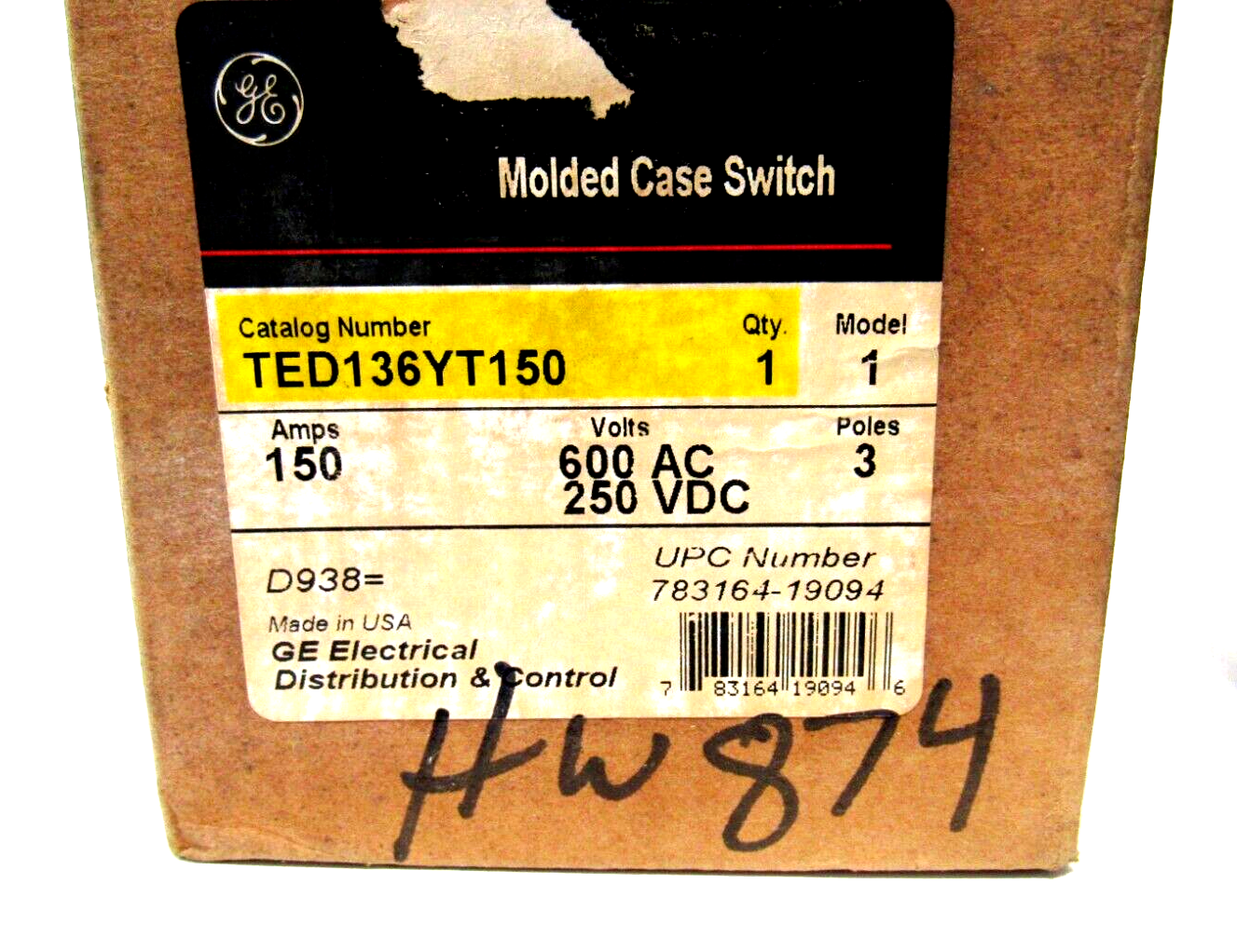 NEW GENERAL ELECTRIC TED136YT150 CIRCUIT BREAKER 3 POLE 150A - Image 5
