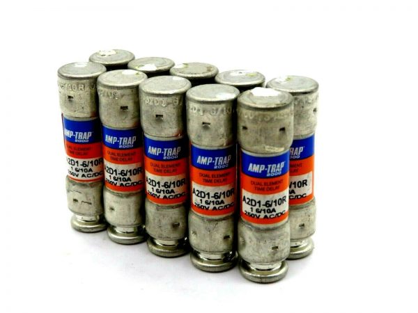 NEW LOT OF 10 FERRAZ SHAWMUT A2D1-6/10R FUSE 6/10A 250V A2D1610R