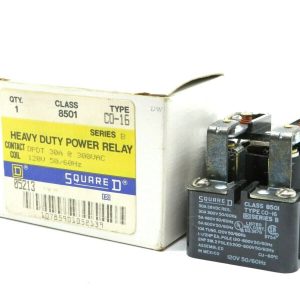 NEW SQUARE D 8501-CO-16 HEAVY DUTY POWER RELAY SERIES B 120V 50/60HZ 8501CO16