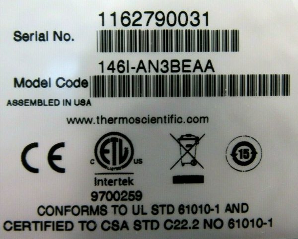 USED THERMO SCIENTIFIC 146I DYNAMIC GAS CALIBRATOR 146I-AN3BEAA - Image 6