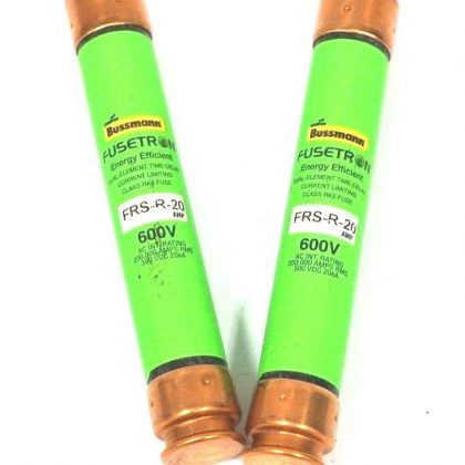 2 NEW FUSETRON FRS-R-20 600V FUSES FRSR20