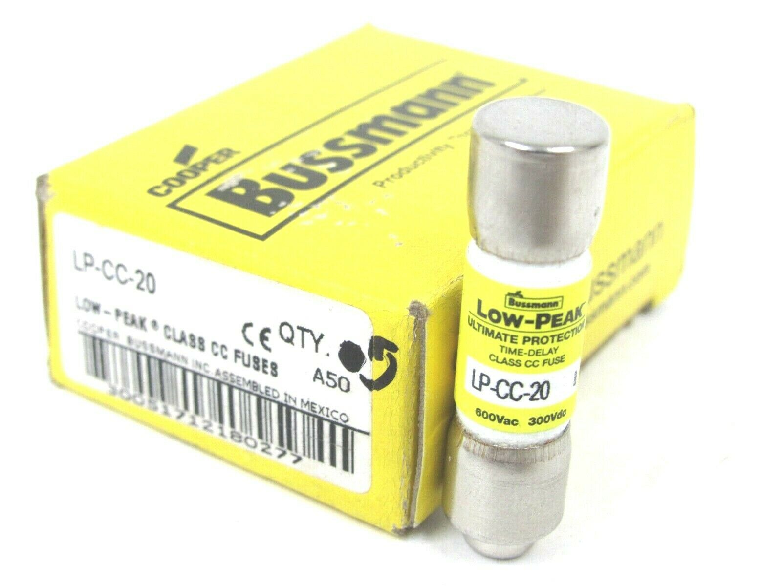 LOT OF 10 NEW COOPER BUSSMANN LP-CC-20 FUSES LPCC20