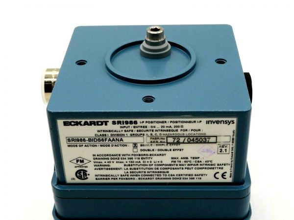 NEW ECKARDT SRI986-BIDS6FAANA ELECTRO-PNEUMATIC POSITIONER SRI986BIDS6FAANA - Image 3