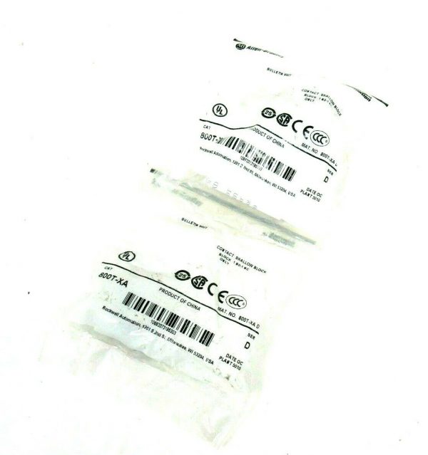 NEW LOT OF 2 ALLEN BRADLEY 800T-XA CONTACT BLOCKS SER D 800TXA