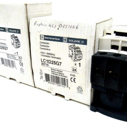 NEW LOT OF 2 TELEMECANIQUE LC1D25G7 CONTACTOR LC1D25