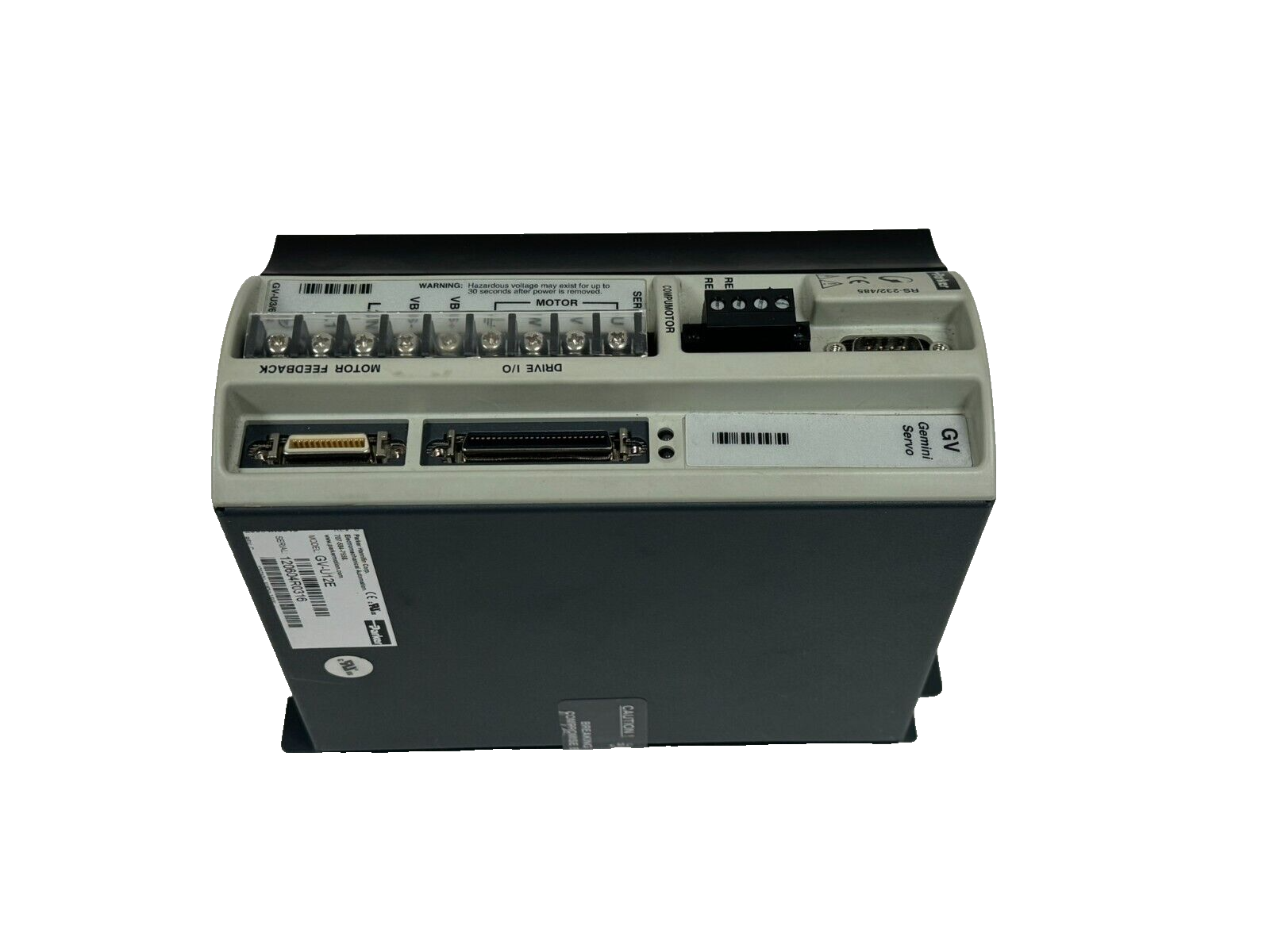 USED PARKER HANNIFIN GV-U12E GEMINI SERVO DRIVE GVU12E - Image 3