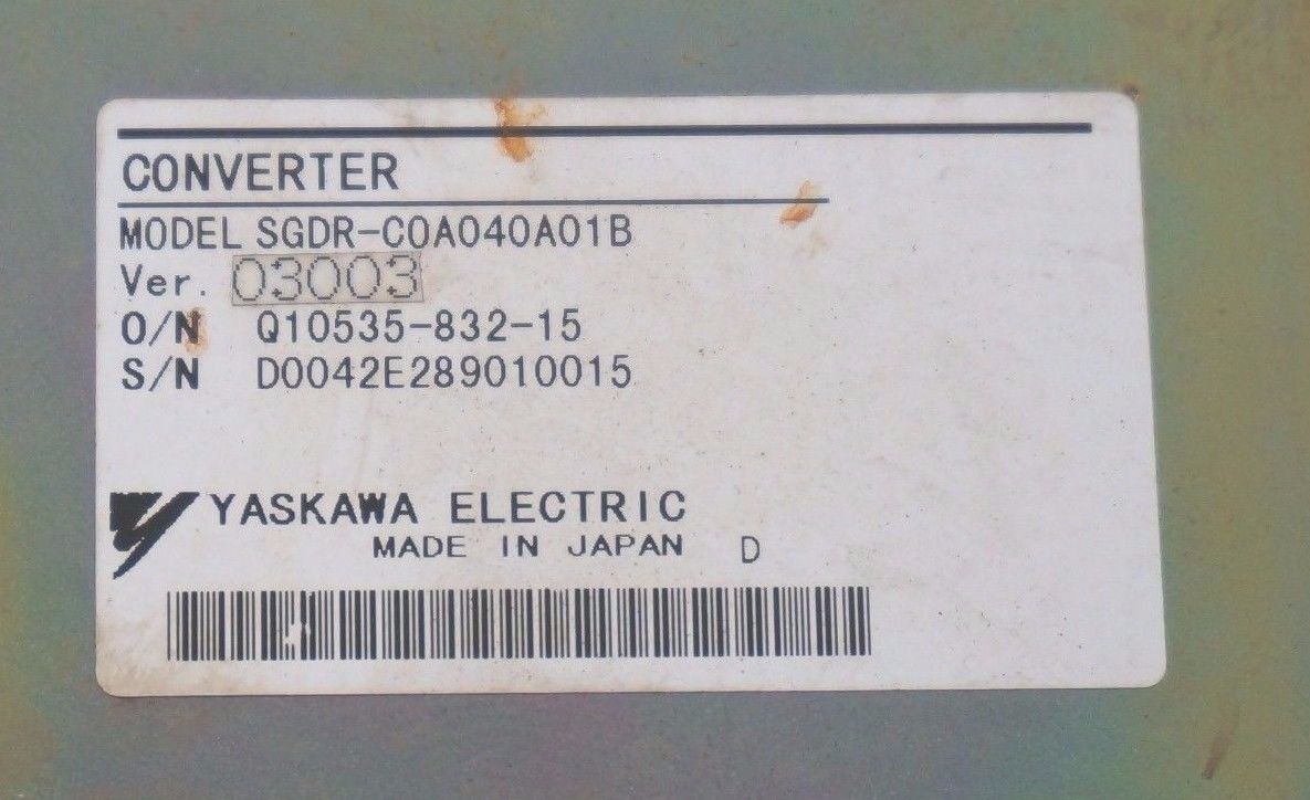 YASKAWA ELECTRIC SGDR-C0A040A01B SERVOPACK CONVERTER SGDRC0A040A01B - Image 5