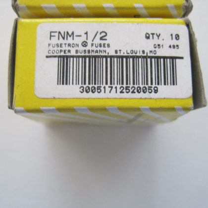 NEW 10 COOPER BUSSMANN FNM-1/2 FUSES BOX OF TEN
