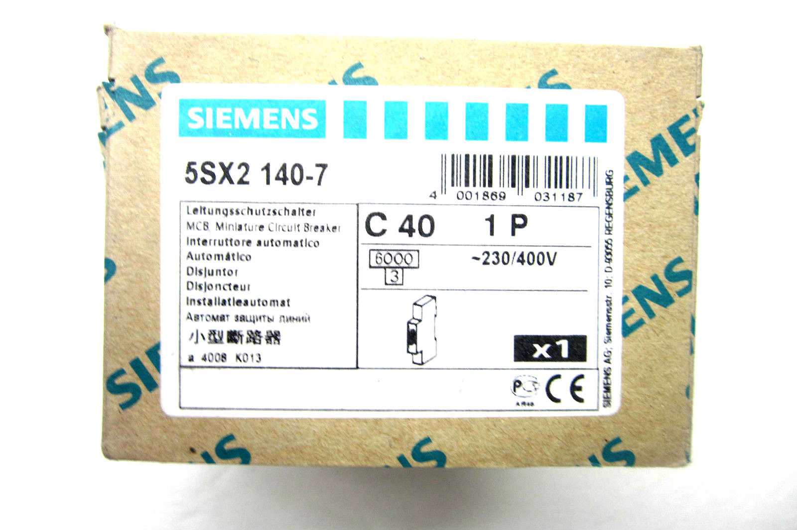 4 NEW SIEMENS 5SX2-140-7 CIRCUIT BREAKERS 5SX21407