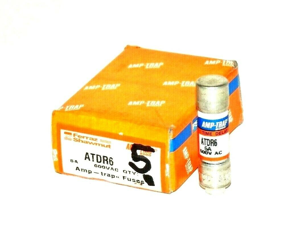 5 NEW FERRAZ SHAWMUT ATDR6 FUSES - SB Industrial Supply, Inc.