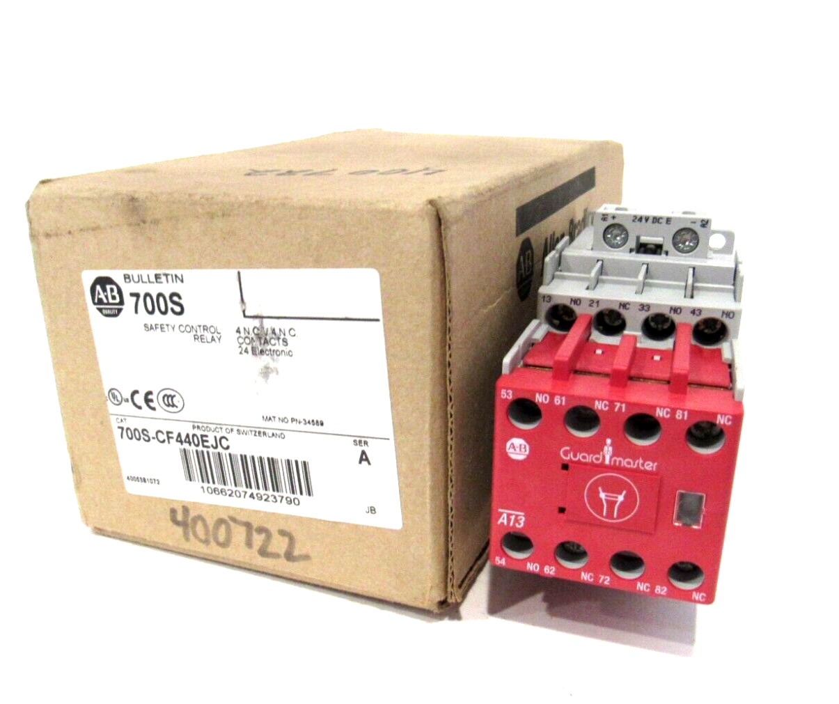 ALLEN BRADLEY 700S-CF440EJC CONTROL RELAY 700SCF440EJC NEW SURPLUS