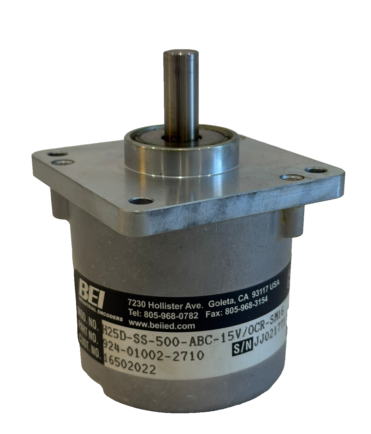 NEW BEI SENSORS H25D-SS-500-ABC-15V/OCR-SM16 ROTARY ENCODER 924-01002 ...