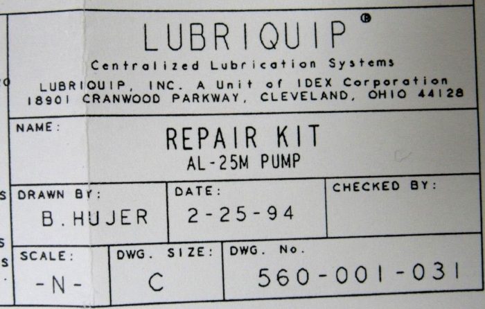NEW GRACO TRABON 563306 LUBRICATOR PUMP SERIES KG08A AL-25 WITH 560C01031 AL-25M - Image 8