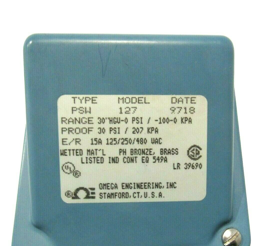 NEW OMEGA ENGINEERING PSW-127 PRESSURE SWITCH PSW127 - Image 3
