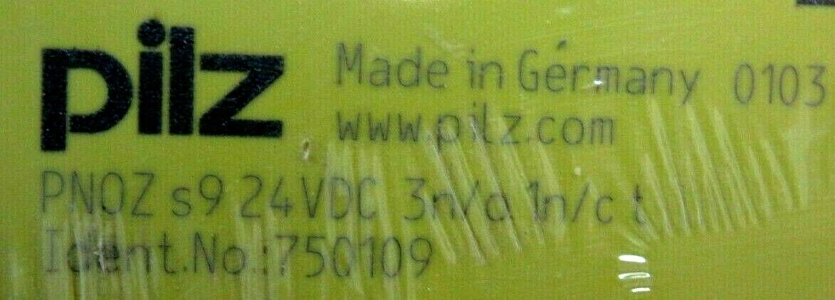 NEW PILTZ 750109 SAFETY RELAY PNOZ-S9-24VDC-3N/0-1N/CT - SB Industrial ...