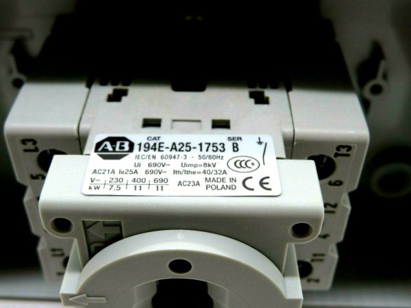 NEW ALLEN BRADLEY 194E-Y25-1753-6N LOAD SWITCH 194E-A25-1753 194EY2517536N - Image 3