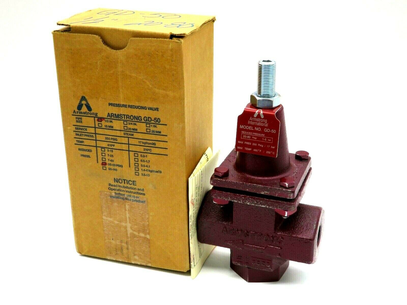 NEW ARMSTRONG GD-50 PRESSURE RELIEF VALVE GD50 - SB Industrial Supply, Inc.