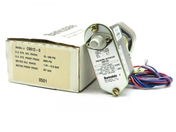 NEW BARKSDALE C9612-0 PRESSURE ACTUATED SWITCH C96120