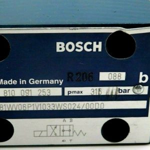 Soupape Directionnelle Hydraulique Bosch - Réf. 0 810 091 227 / 081WV06P1V1012WS024 - 24VDC 315Bar - Occasion