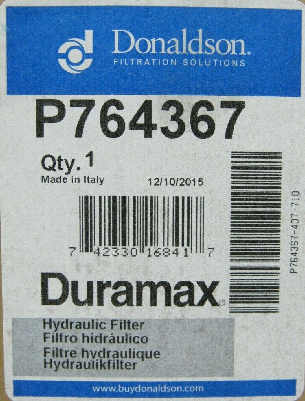 NEW DONALDSON P764367 HYDRAULIC FILTER - SB Industrial Supply, Inc.