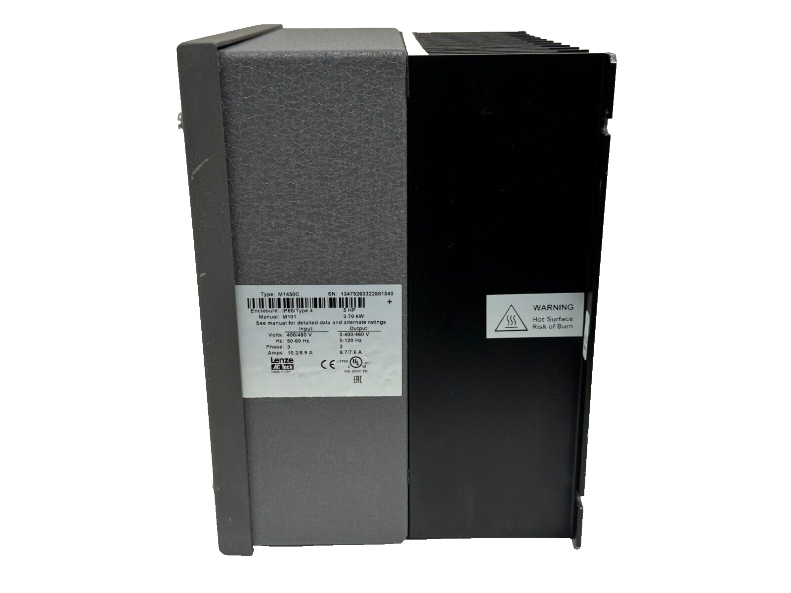 NEW LENZE AC TECH M1450C INVERTER DRIVE 5HP 400-480VAC - Image 5