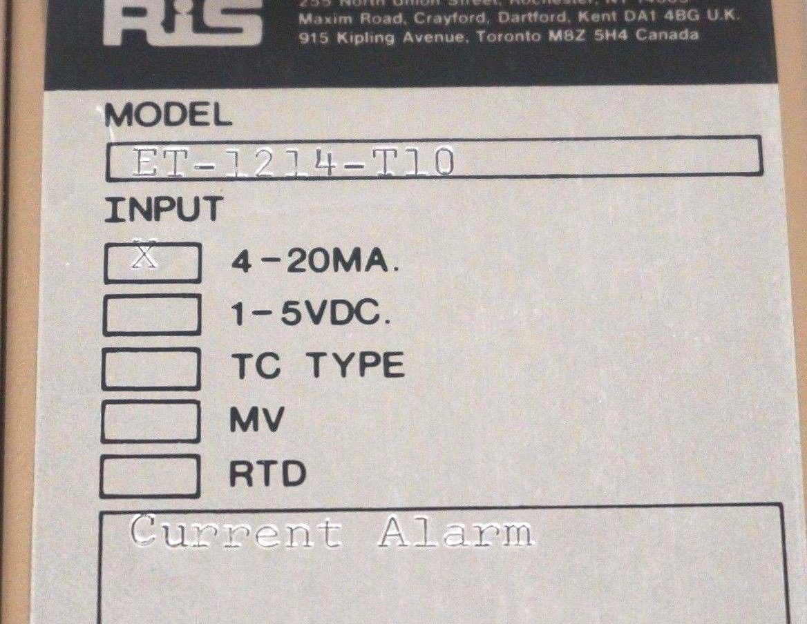 NEW RIS ET-1214-T10 CURRENT ALARM ET1214T10 - Image 5