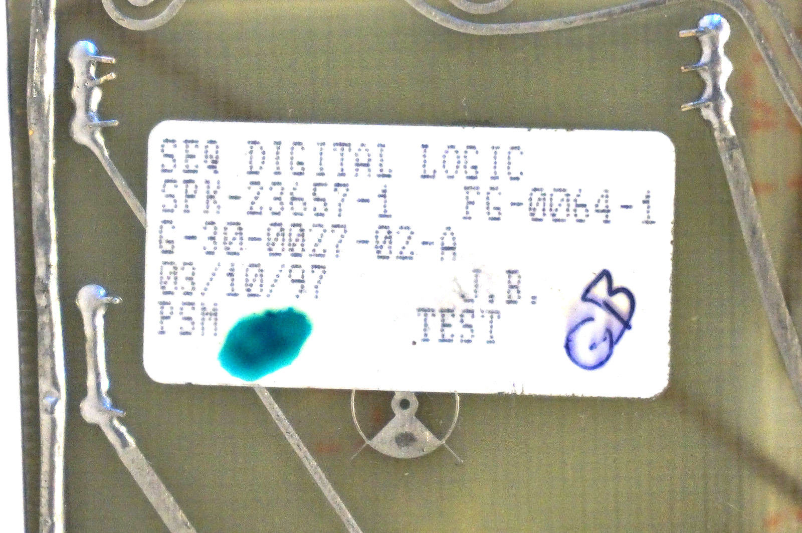 SEQ DIGITAL LOGIC SPK-23657-1 1E0064-1 BOARD G-30-0027-02-A SPK236571 - Image 5