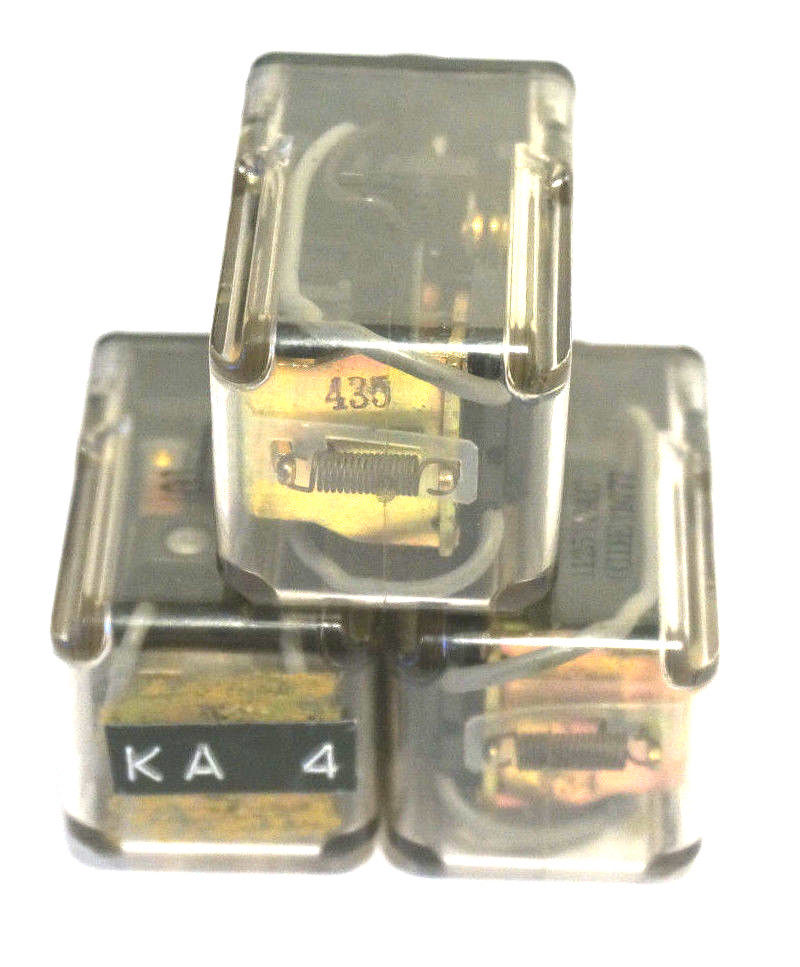 USED 3 CDE 1077 RELAYS 312A10-396 125 VAC 2250 OHMS CDE1077 312A10396