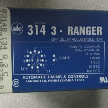 USED AUTOMATIC TIMING & CONTROLS 0314B-134-Q-2-C TIMER 0314B134Q2C