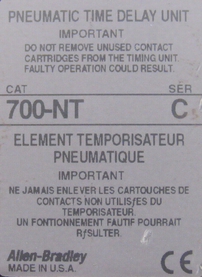 NEW ALLEN BRADLEY 700-NT PNEUMATIC TIME DELAY UNIT 700NT - Image 4