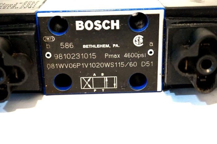 NEW BOSCH 9810231015 DIRECTIONAL CONTROL VALVE 081WV06P1V1020WS115/60 - Image 3