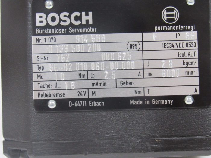 NEW BOSCH SE-B2.010.060-00.000 SERVO MOTOR 0-133-500-200 - Image 7