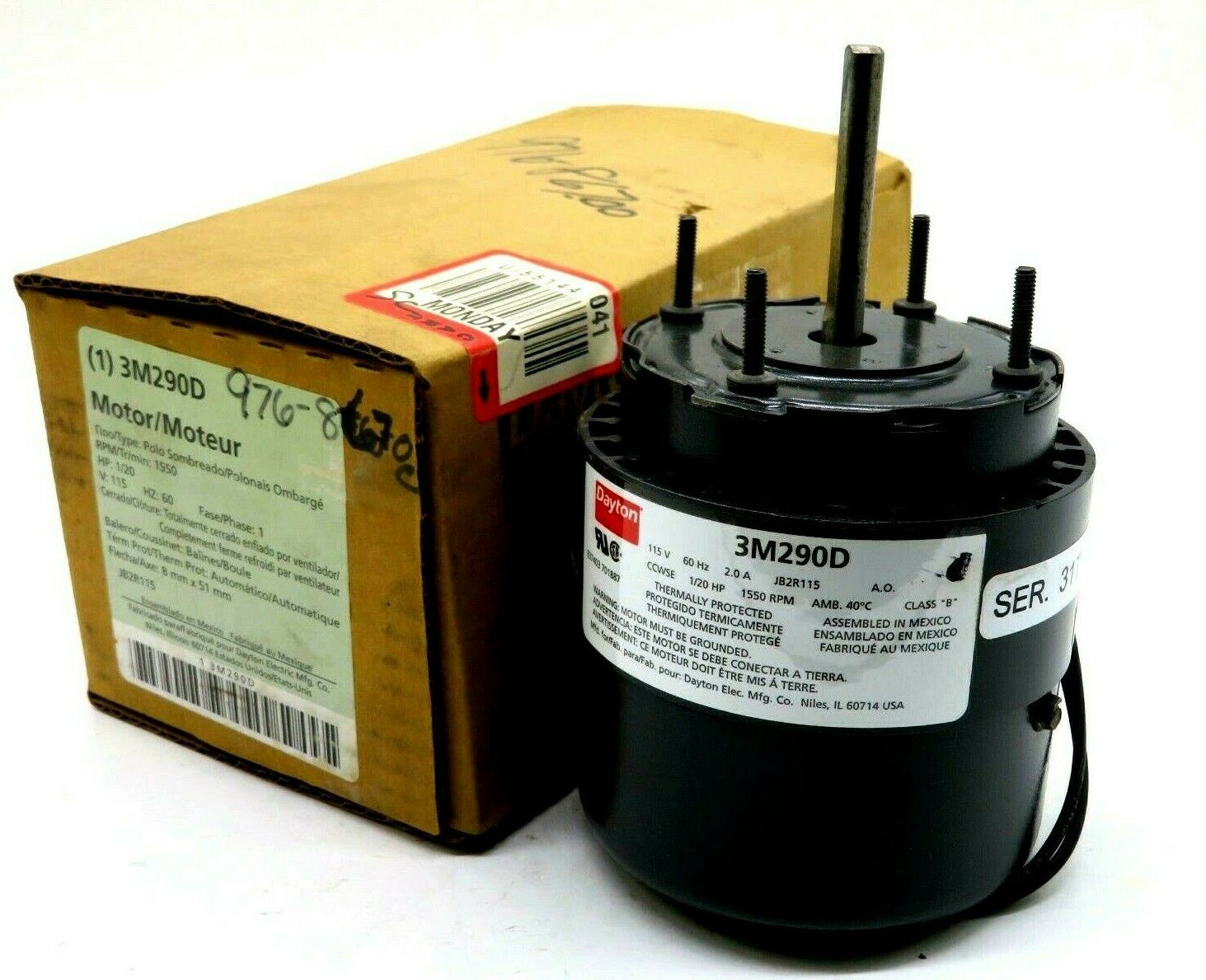 NEW DAYTON 3M290D MOTOR SB Industrial Supply, Inc.