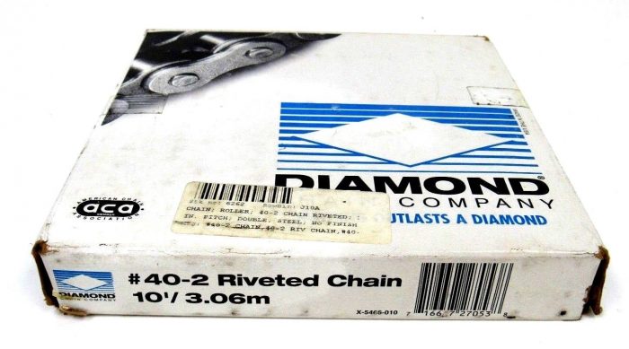 NEW DIAMOND 40-2 RIVETED CHAIN 10'/3.06M 402 - SB Industrial Supply, Inc.