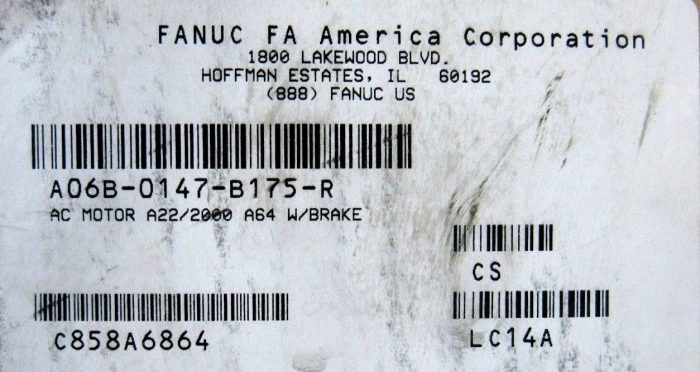 NEW FANUC A06B-0147-B175-R SERVO MOTOR WITH BRAKE A06B0147B175R A22/2000 - Image 6