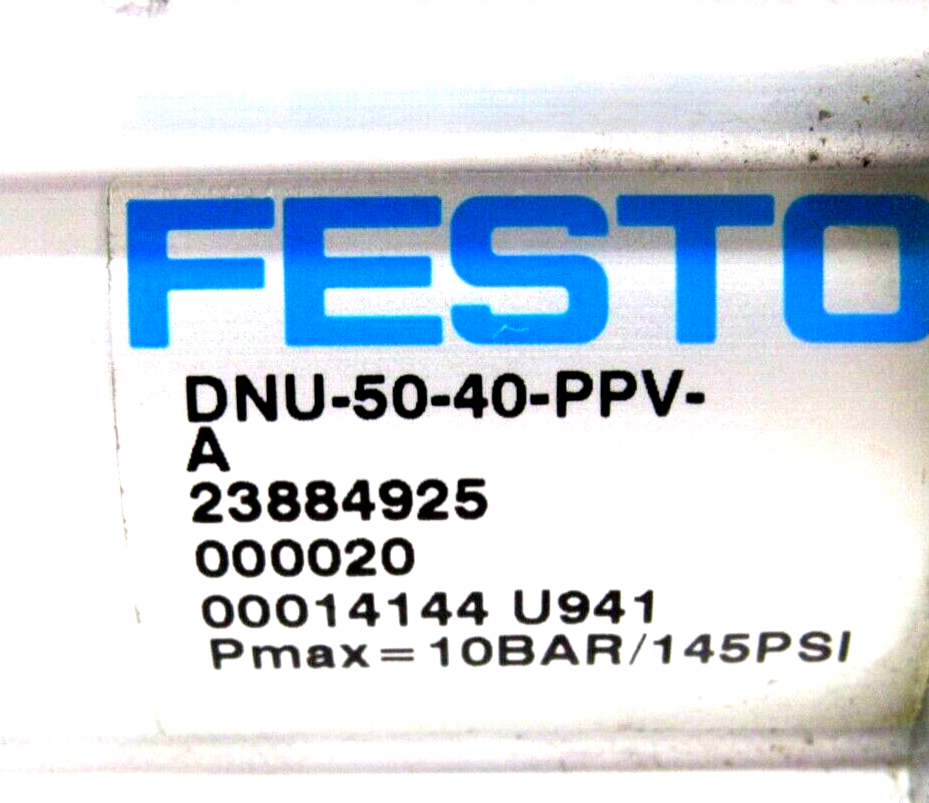 NEW FESTO DNU-50-40-PPV-A PNEUMATIC CYLINDER DNU5040PPVA - Image 3