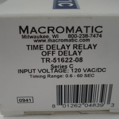 NEW MACROMATIC TR-51622-08 TIME DELAY RELAY