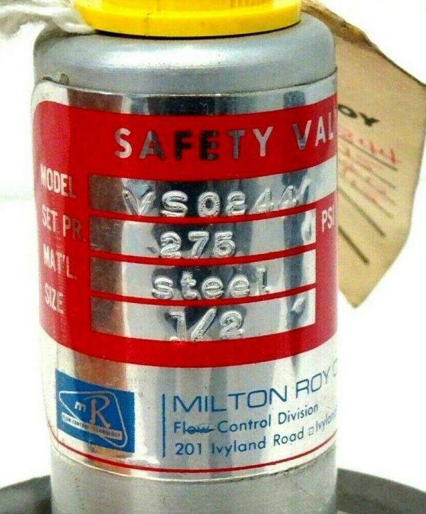 NEW MILTON ROY VS0844 SAFETY VALVE 1/2" - Image 3
