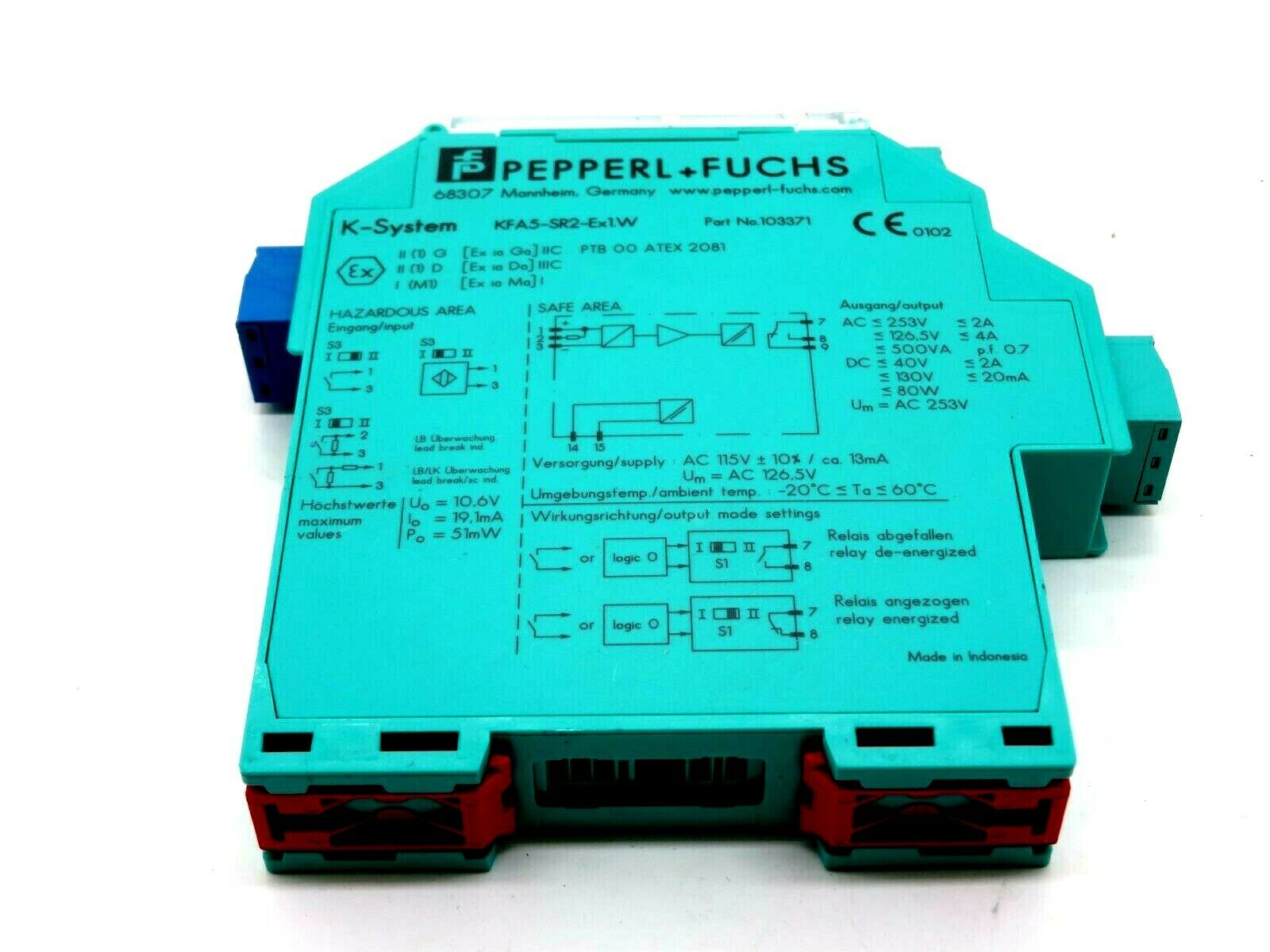 NEW PEPPERL & FUCHS KFA5-SR2-EX1.W SWITCH AMPLIFIER KFA5SR2EX1W - Image 4