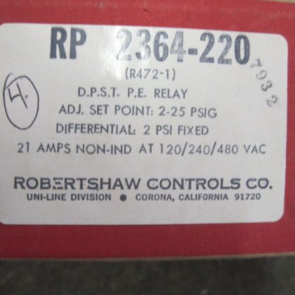 NEW ROBERTSHAW 2364-220