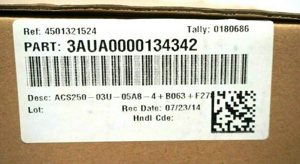NEW SEALED ABB ACS250-03U-05A8-4+B063+F278 DRIVE 3AUA0000134342 - Image 5