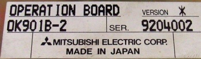 USED MITSUBISHI OK901B-2 OPERATION PANEL OK901B2 - Image 5