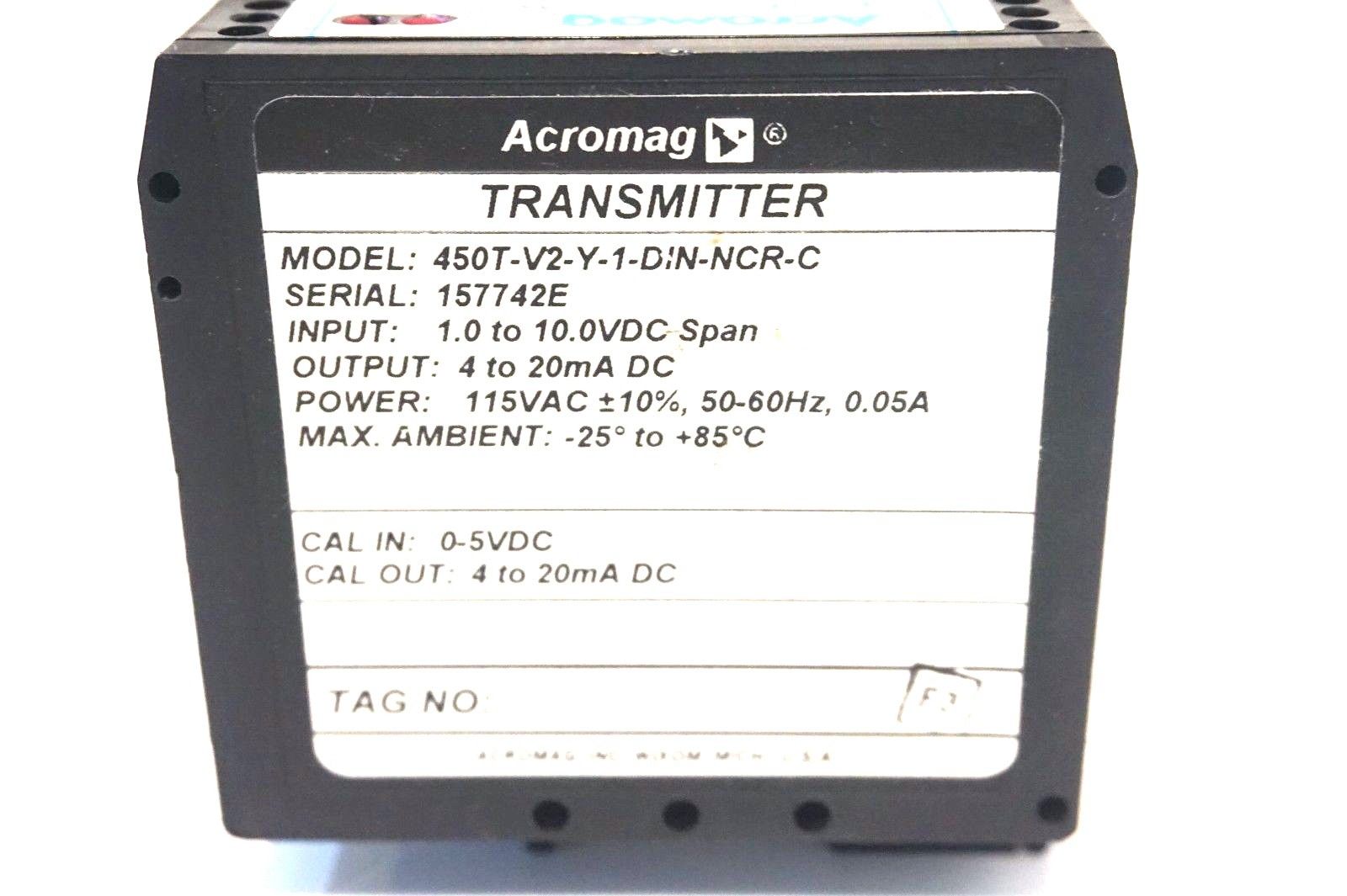 ACROMAG 450T-V2-Y-1-DIN-NCR-C TRANSMITTER 450TV2Y1DINNCRC - Image 3