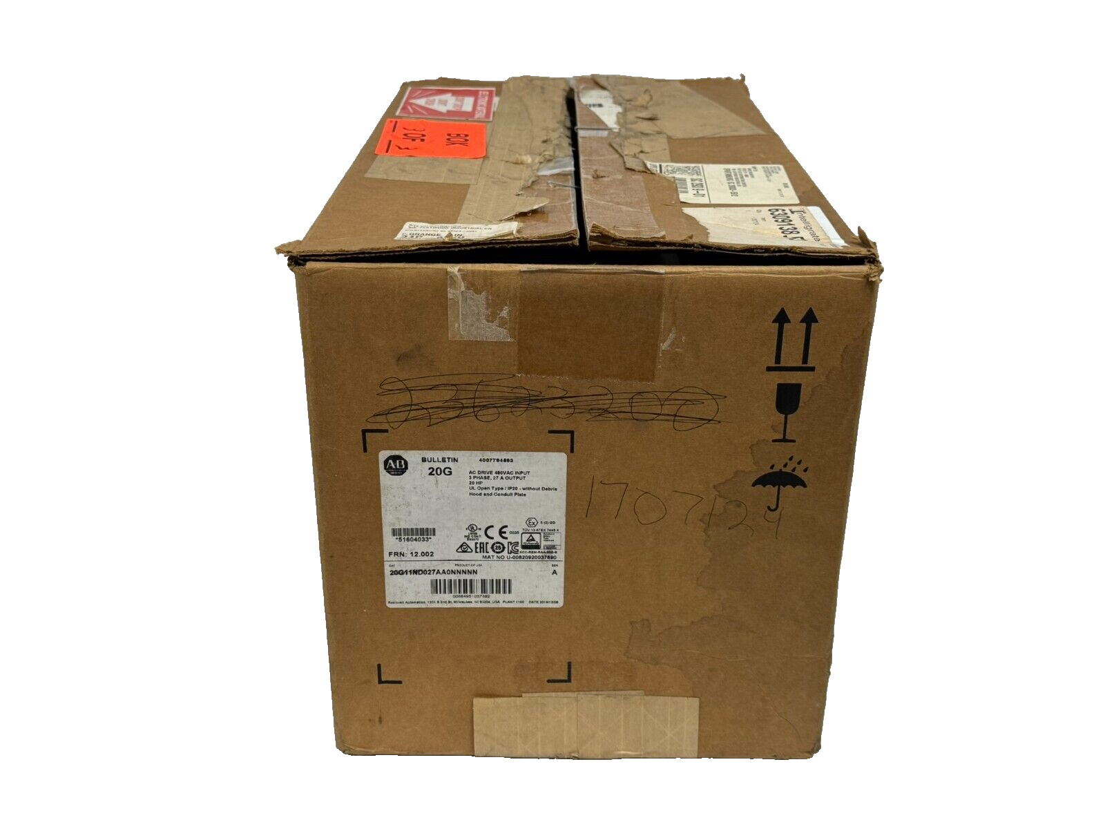 ALLEN BRADLEY 20G11ND027AA0NNNNN POWERFLEX 755 20HP FRN: 12.002 NEW SURPLUS
