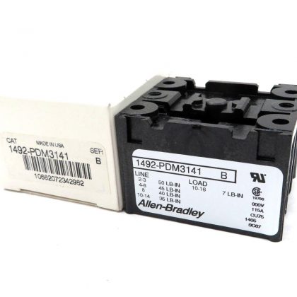 NEW ALLEN BRADLEY 1492-PDM3141 POWER TERMINAL BLOCK 600V SERIES B 1492PDM3141
