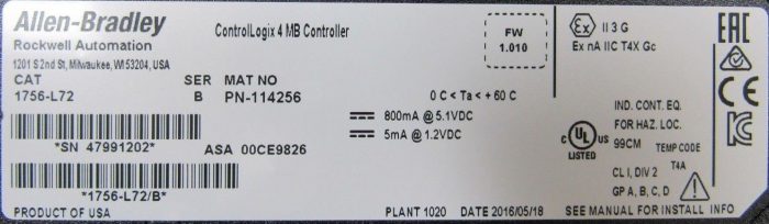 NEW ALLEN BRADLEY 1756-L72 PROCESSOR MODULE SERIES B 1756L72 - Image 4