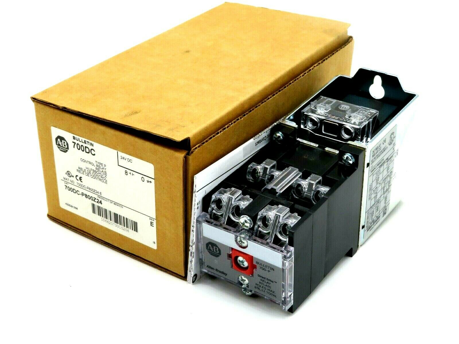 NEW ALLEN BRADLEY 700DC-P800Z24 CONTROL RELAY TYPE P SER. E 700DCP800Z24