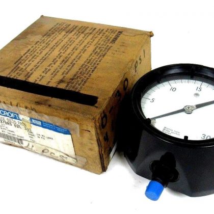 NEW ASHCROFT 45-1279AS-02L-30# PRESSURE GAUGE 451279AS02L30 1279-AS 4-1/2" 30PSI