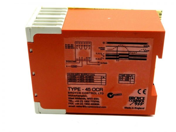 NEW BROYCE CONTROL 45-OCR CONTROL RELAY 196445 110VAC 450CR - Image 3