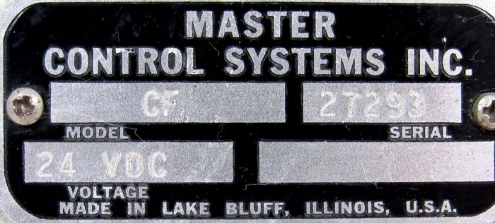 NEW MASTER CONTROL SYSTEMS CF-24VDC CONTROL RELAY CF24VDC - Image 5